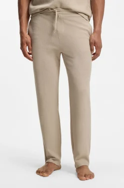Cotton-blend pyjama bottoms with embroidered logo