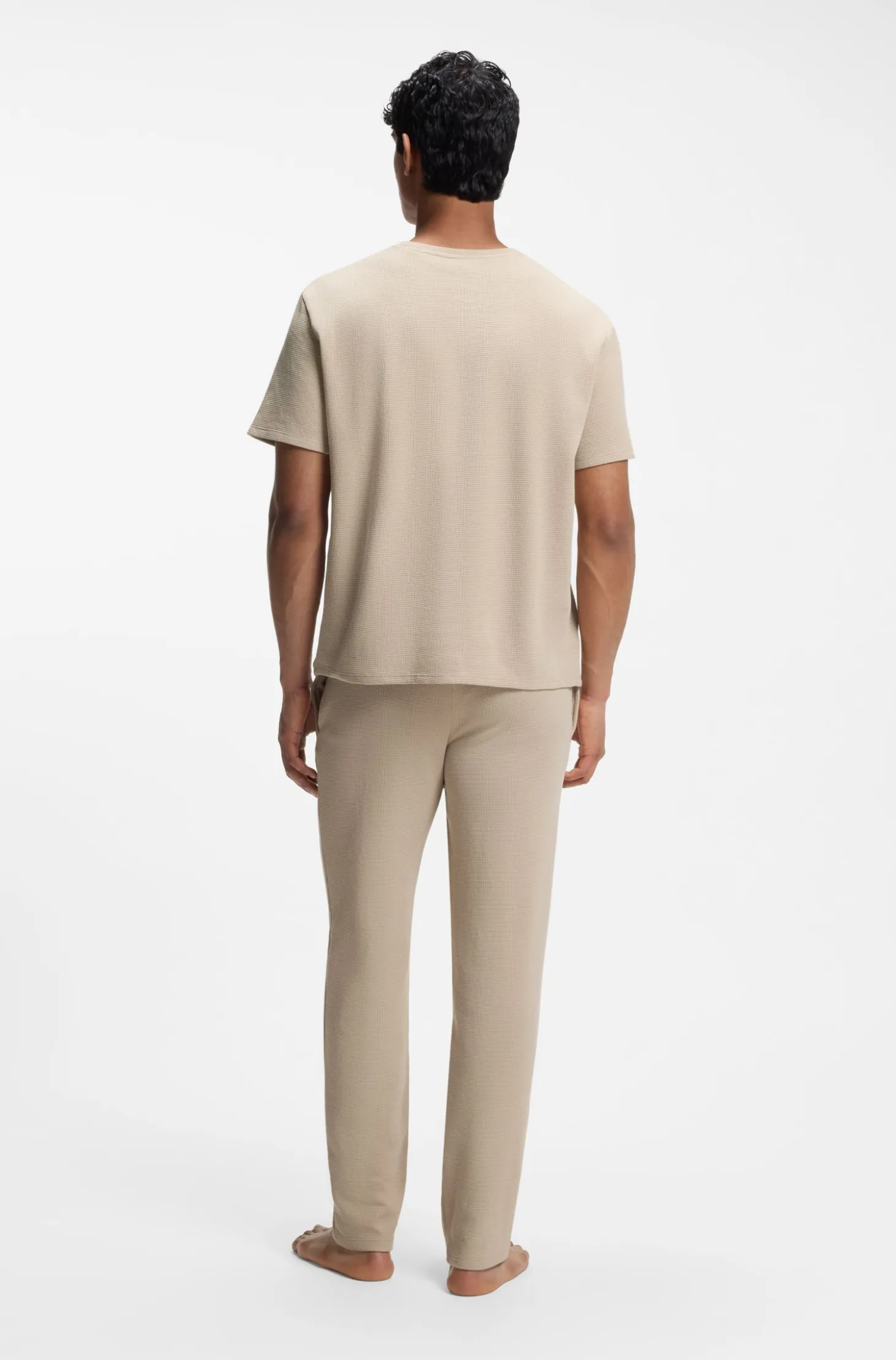 Cotton-blend pyjama bottoms with embroidered logo