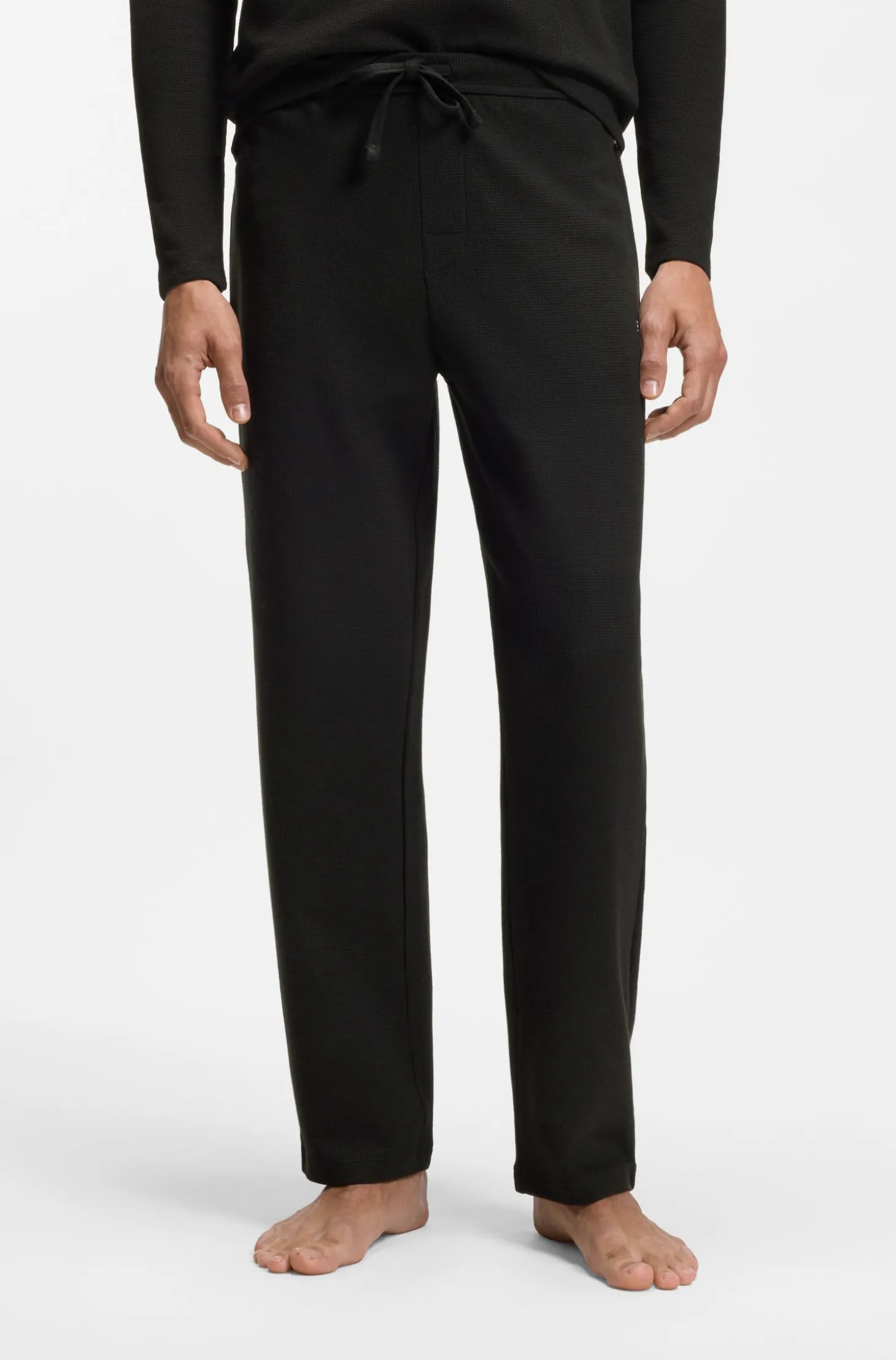 Cotton-blend pyjama bottoms with embroidered logo