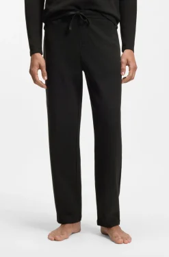 Cotton-blend pyjama bottoms with embroidered logo
