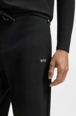 Cotton-blend pyjama bottoms with embroidered logo