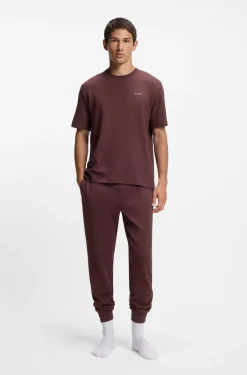 Cotton-blend pyjama bottoms with embroidered logo