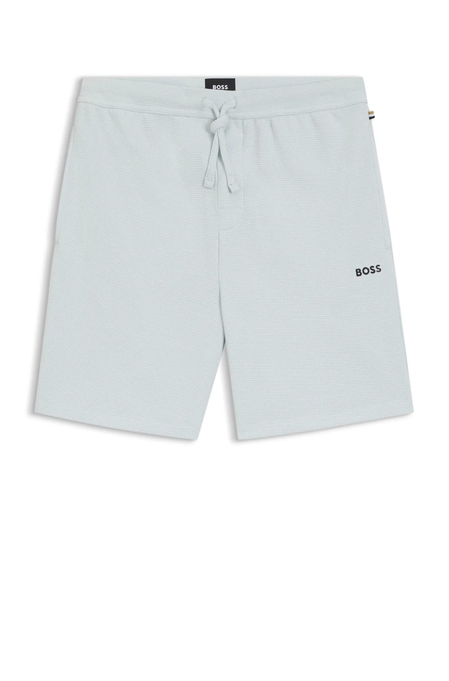 Cotton-blend pyjama shorts with embroidered logo