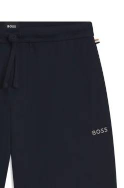 Cotton-blend pyjama shorts with embroidered logo