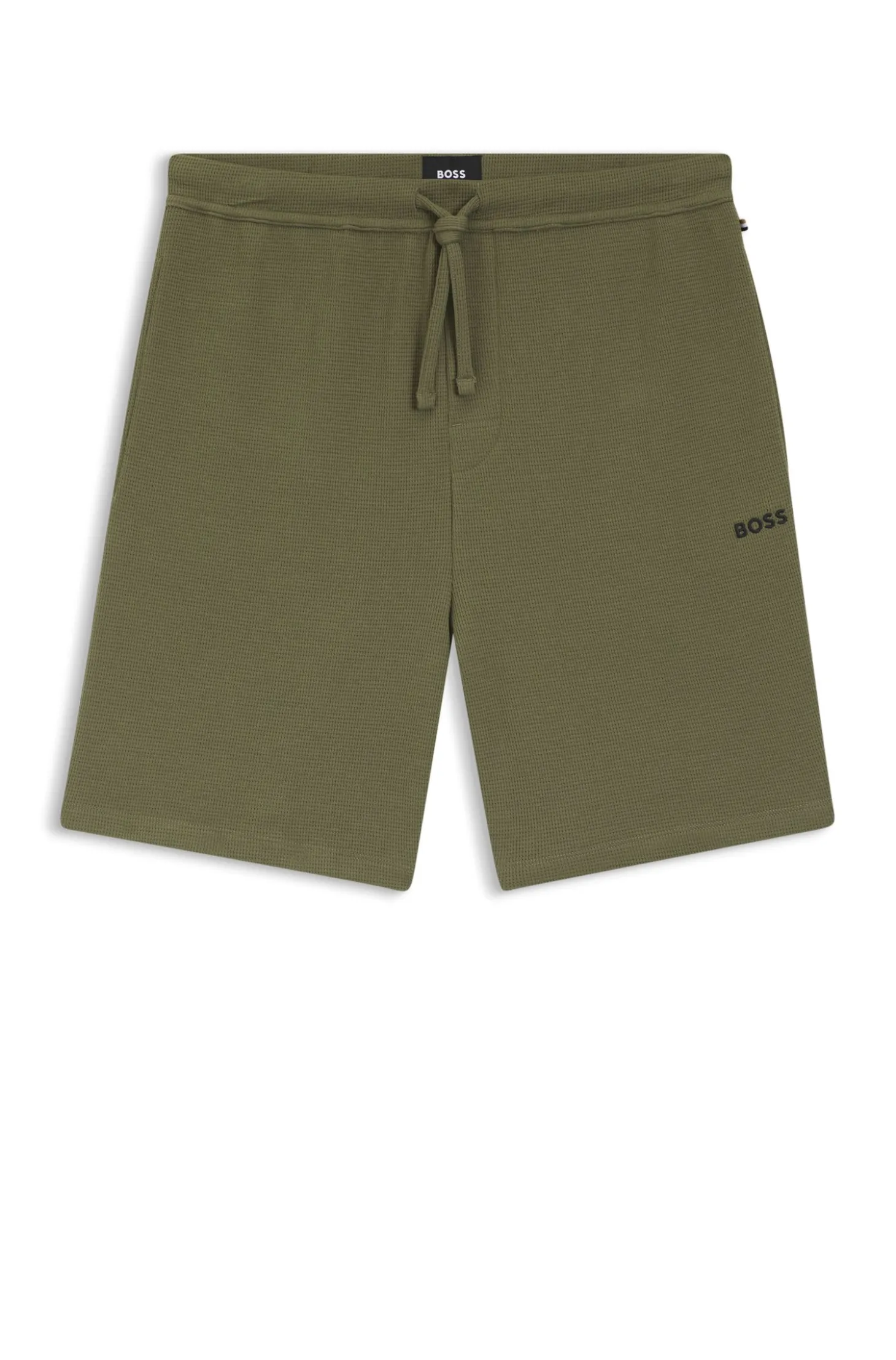 Cotton-blend pyjama shorts with embroidered logo