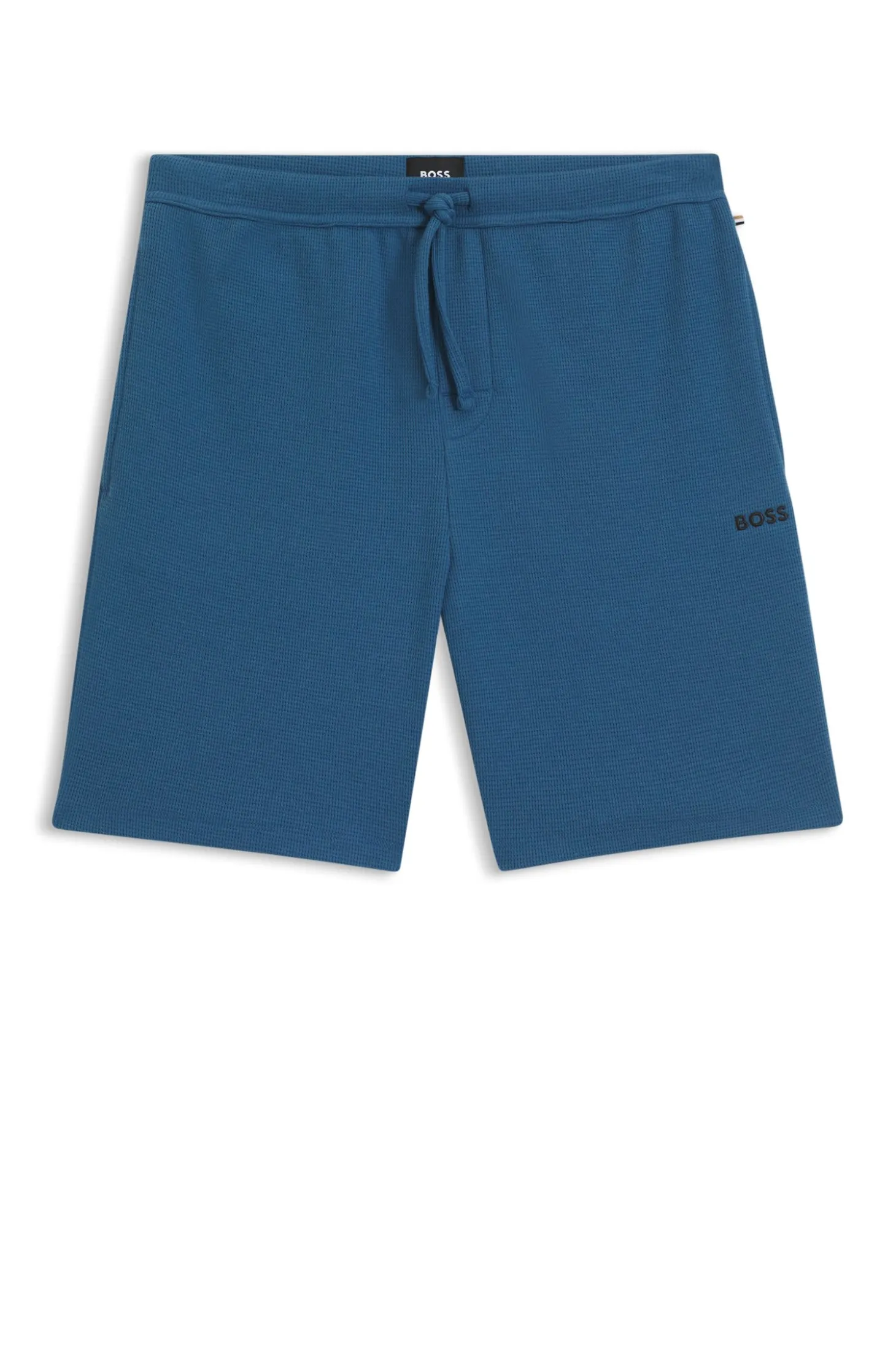 Cotton-blend pyjama shorts with embroidered logo