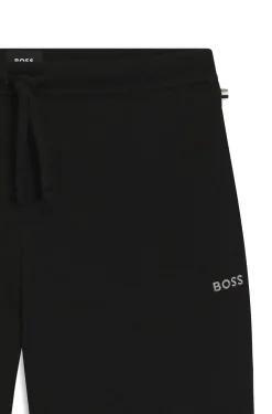 Cotton-blend pyjama shorts with embroidered logo