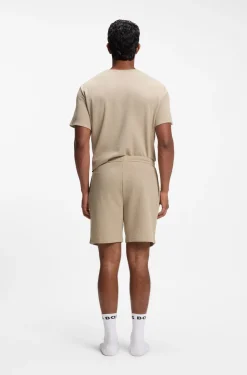 Cotton-blend pyjama shorts with embroidered logo