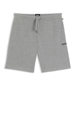 Cotton-blend pyjama shorts with embroidered logo