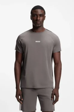 Cotton-blend pyjamas with contrast inserts