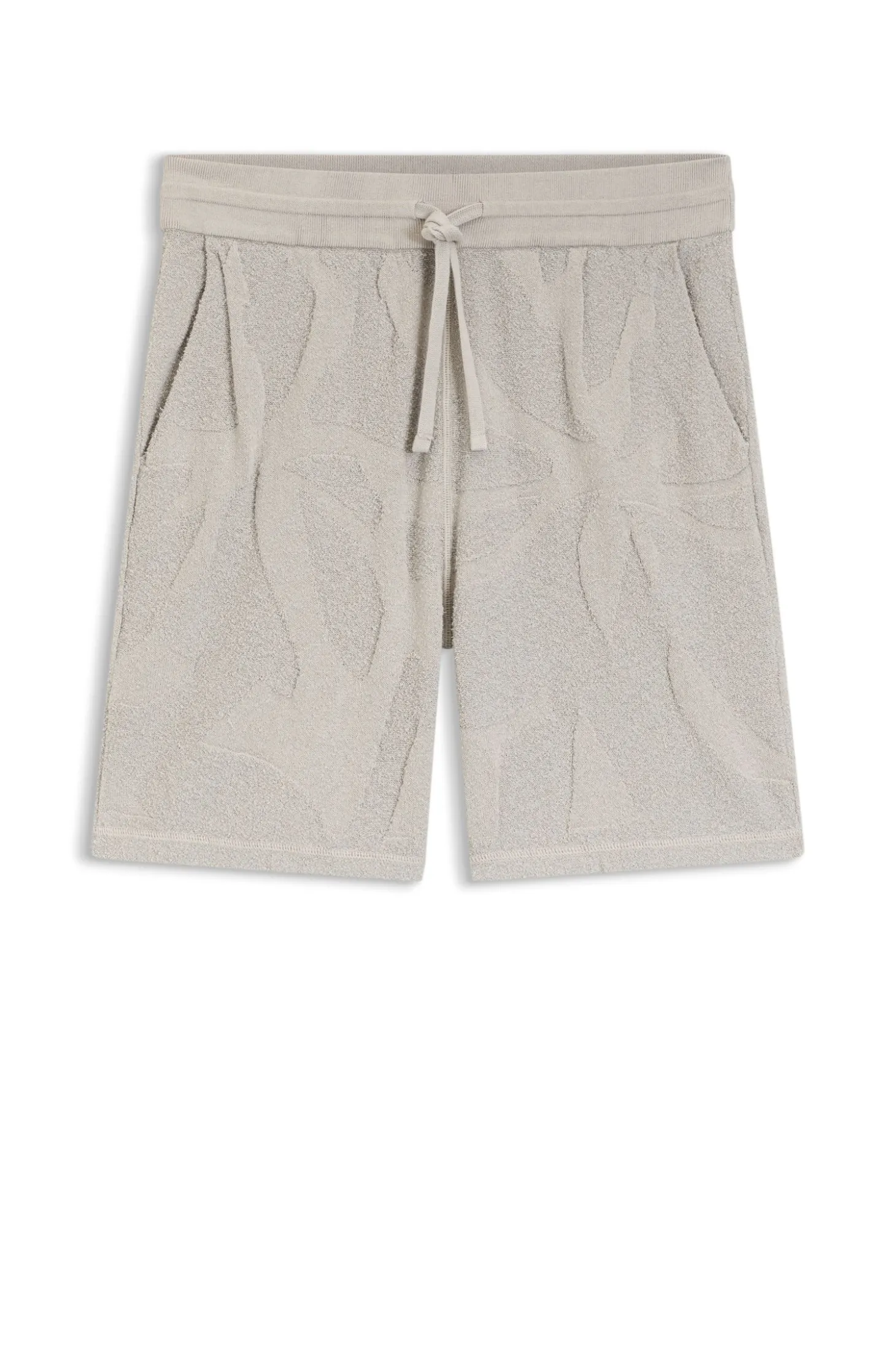 Cotton-blend shorts with knitted graphics