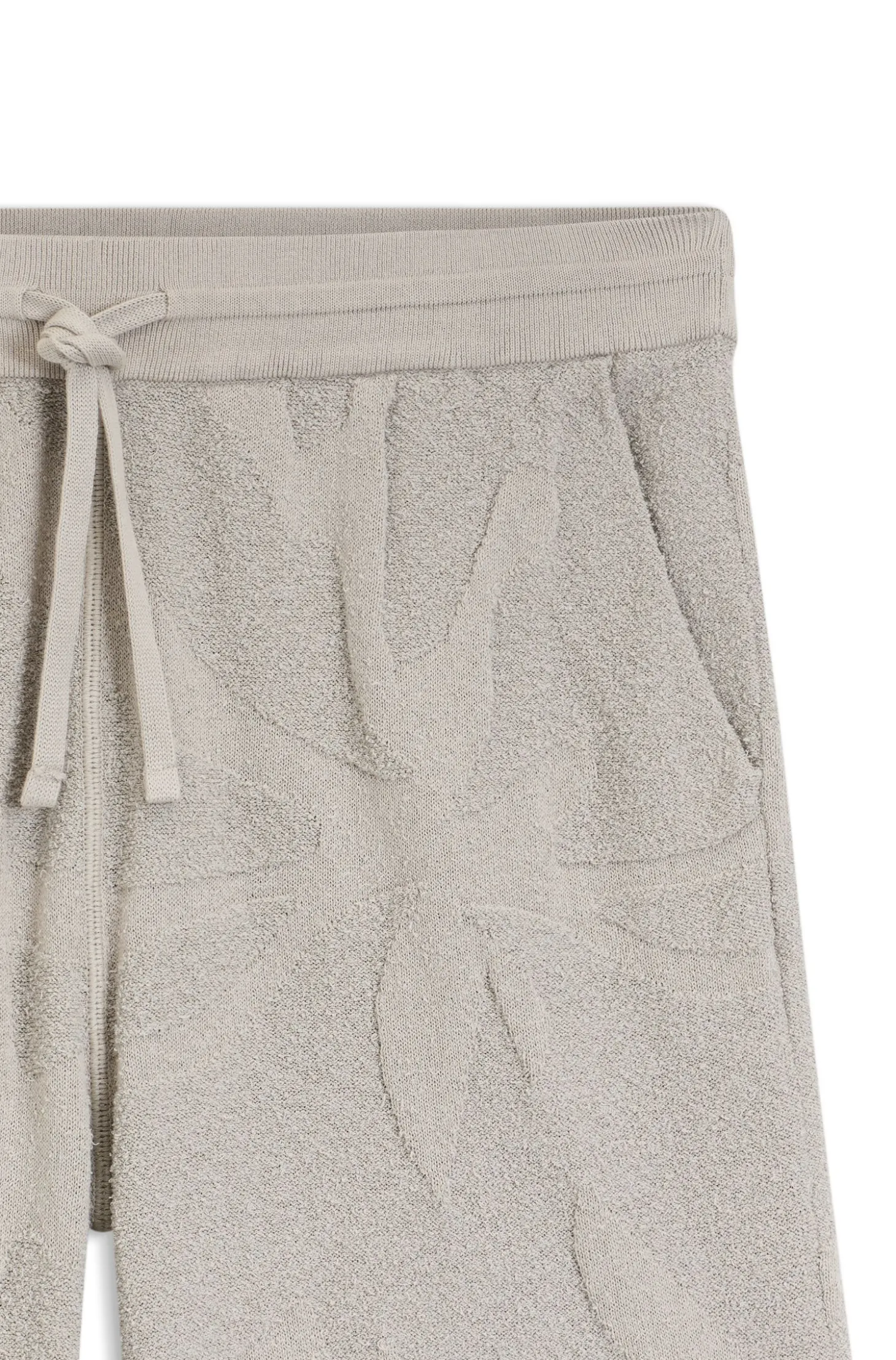 Cotton-blend shorts with knitted graphics