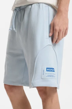 Cotton-blend shorts with logo label
