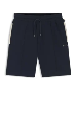 Cotton-blend shorts with metallic logo