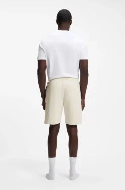 Cotton-blend shorts with metallic logo