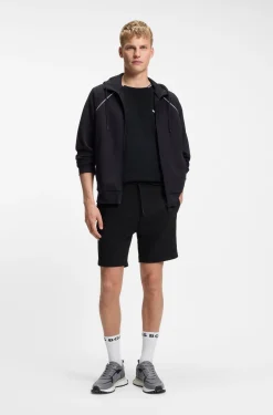 Cotton-blend shorts with piped trims