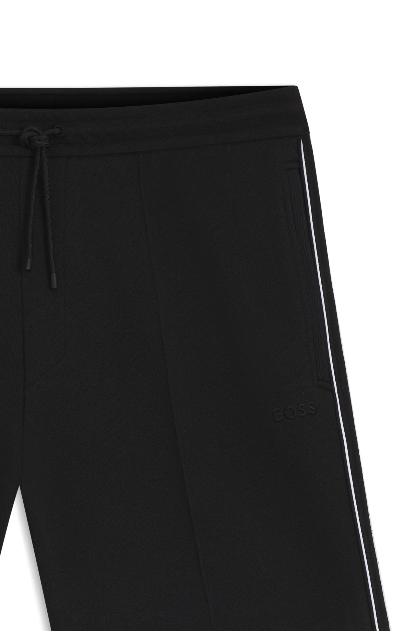 Cotton-blend shorts with piped trims