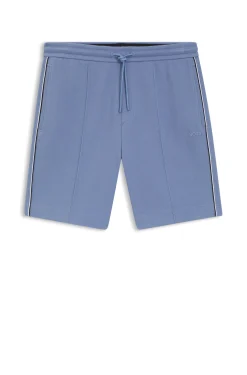 Cotton-blend shorts with piped trims