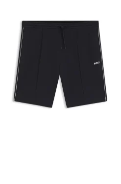 Cotton-blend shorts with piped trims