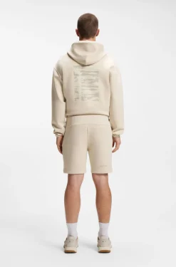 Cotton-blend shorts with reflective graphic