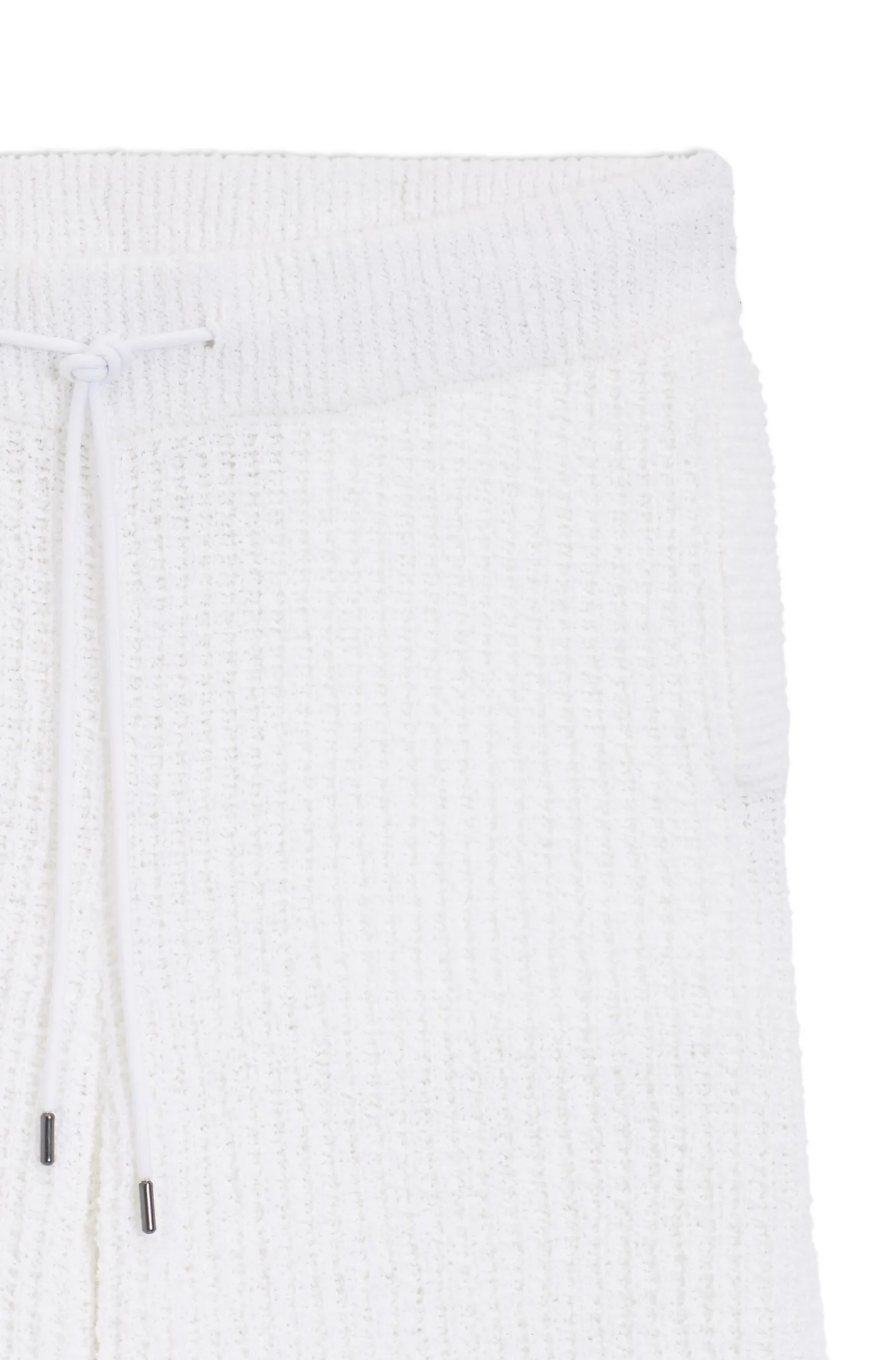 Cotton-blend shorts with rib knit