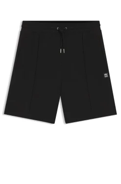 Cotton-blend shorts with stacked-logo trim