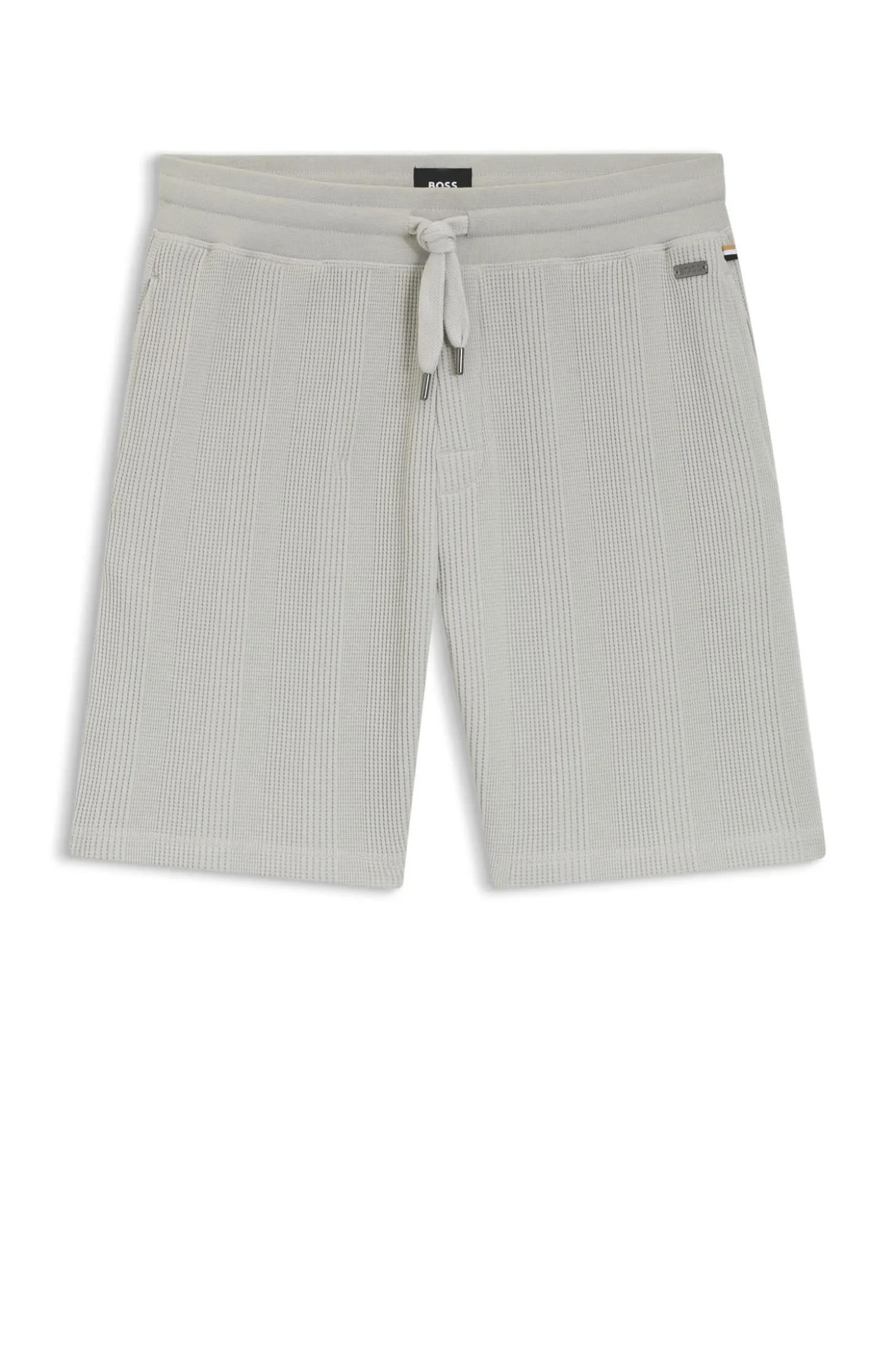Cotton-blend shorts with waffle structure