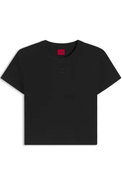 Cotton-blend slim-fit T-shirt with embroidered logo