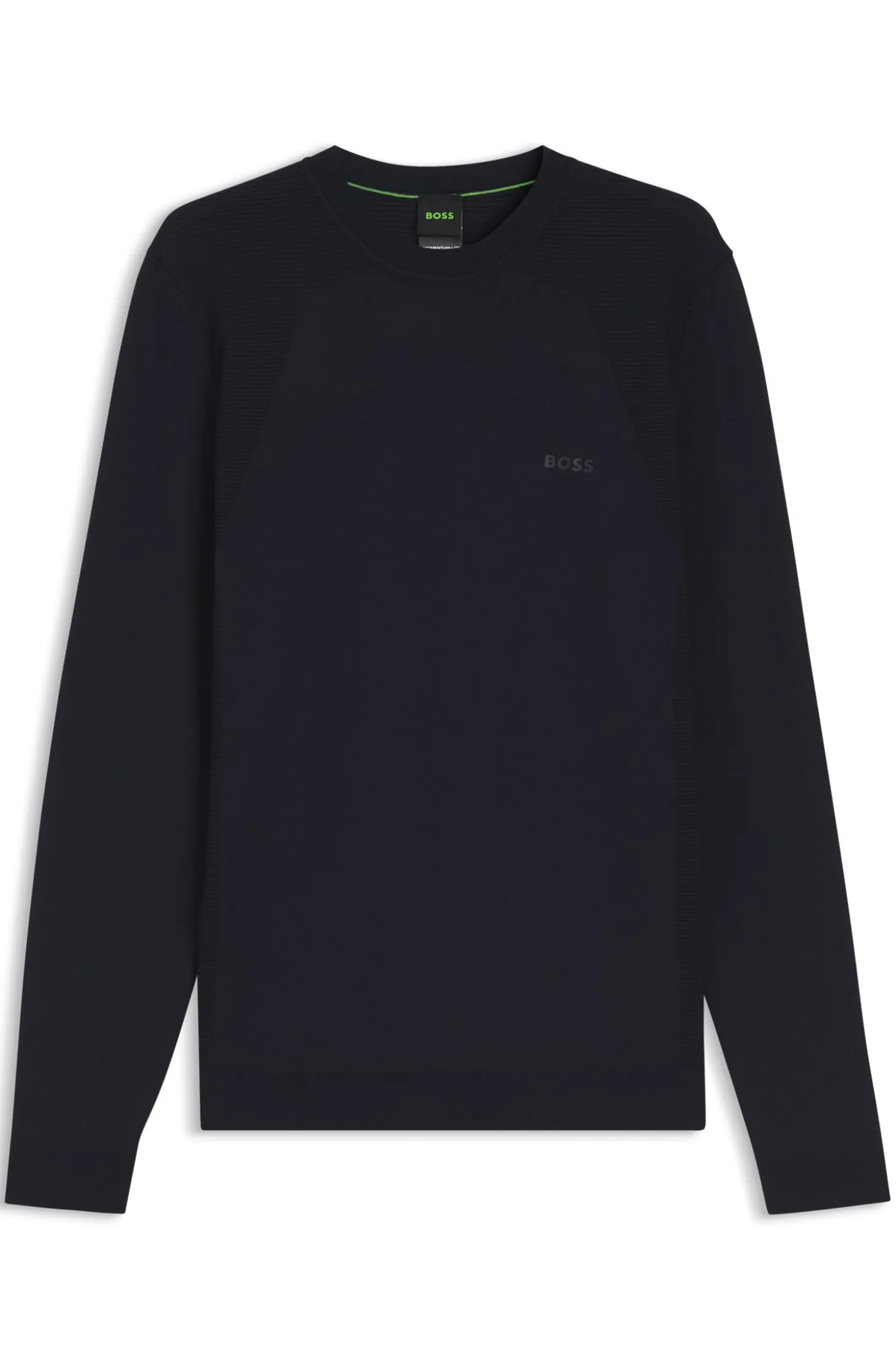 Cotton-blend sweater with bodymapping structure