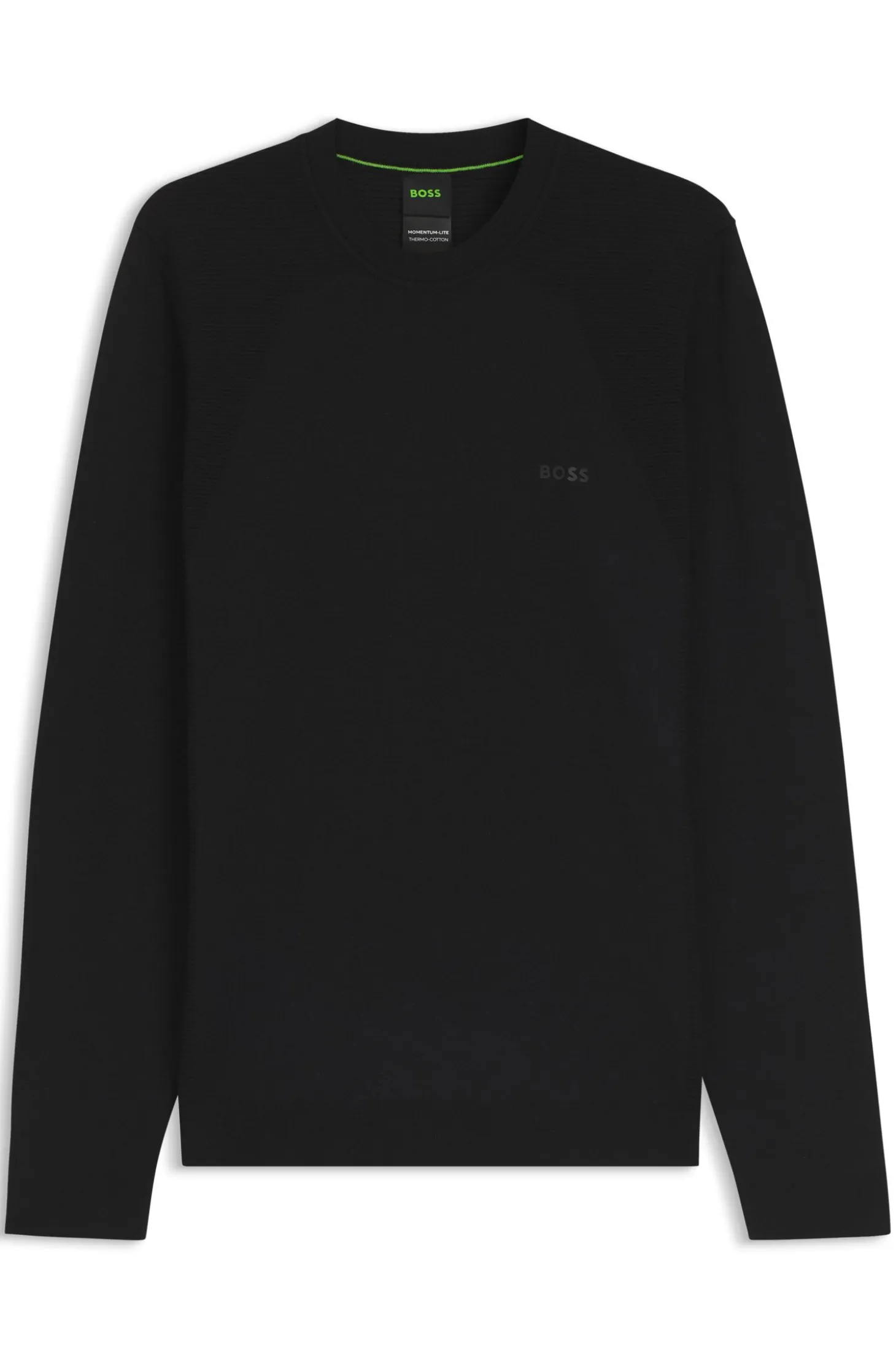 Cotton-blend sweater with bodymapping structure
