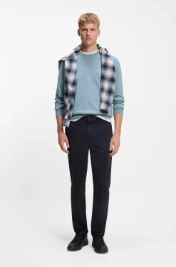 Cotton-blend sweater with logo patch