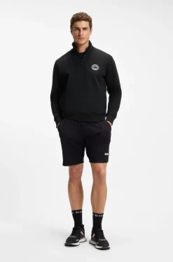 Cotton-blend sweatshirt with tennis artwork