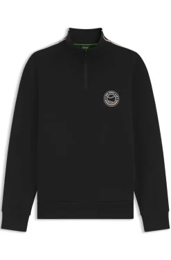 Cotton-blend sweatshirt with tennis artwork