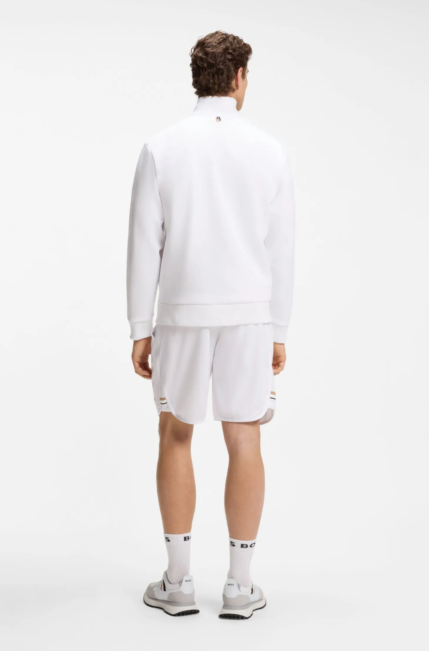 Cotton-blend sweatshirt with tennis artwork