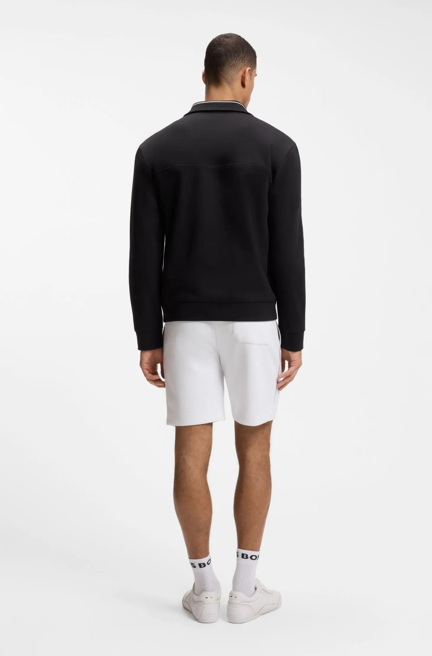Cotton-blend sweatshirt with embroidered logo