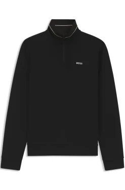 Cotton-blend sweatshirt with embroidered logo