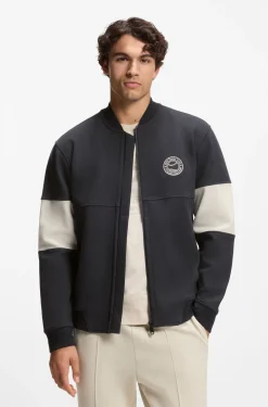 Cotton-blend sweatshirt with tennis-themed logo