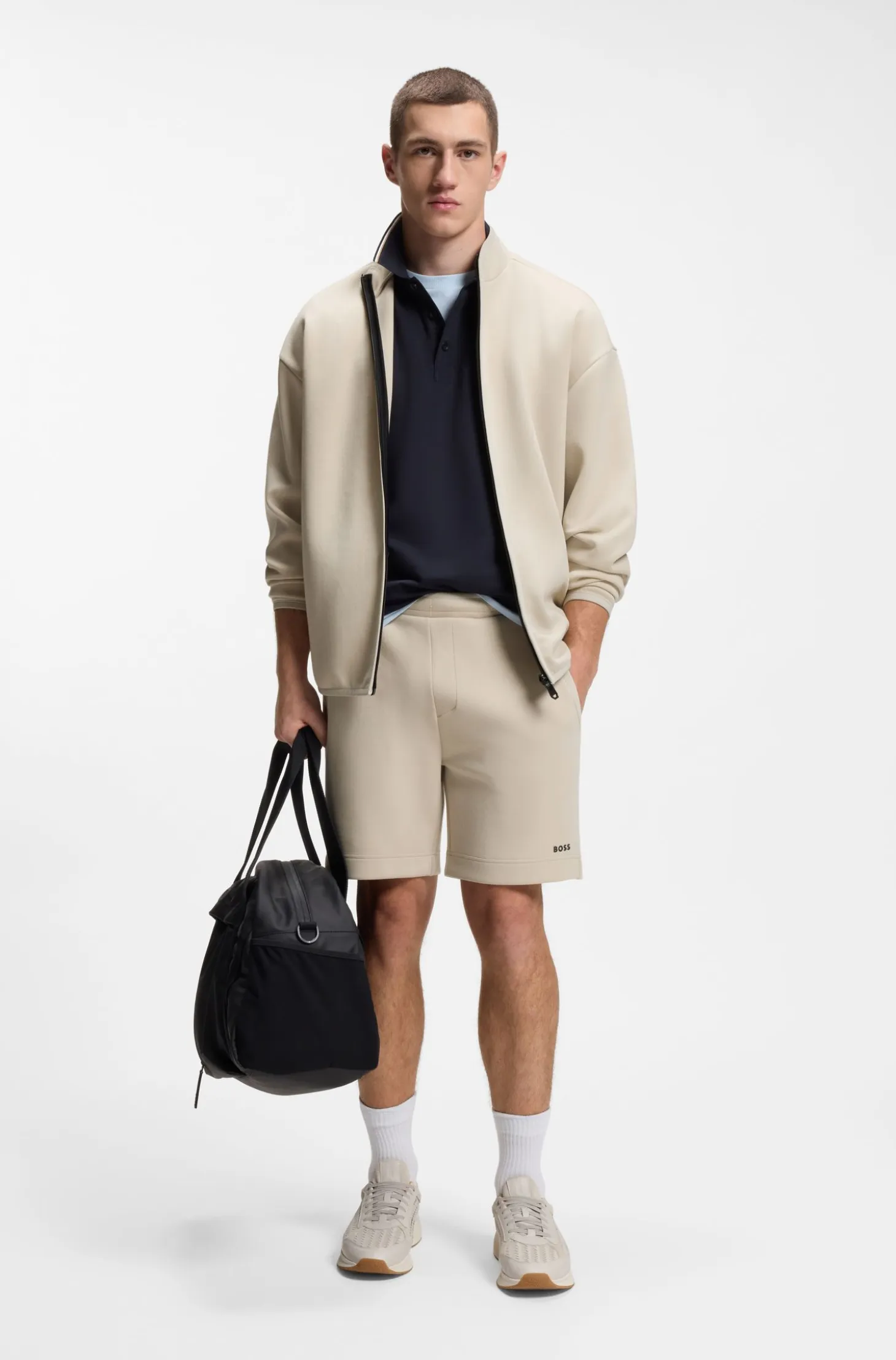 Cotton-blend sweatshirt with reflective graphic