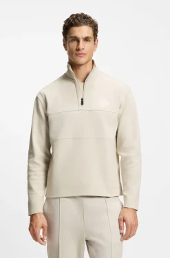 Cotton-blend sweatshirt with tennis-themed logo