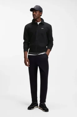 Cotton-blend sweatshirt with embroidered logo