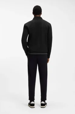 Cotton-blend sweatshirt with embroidered logo