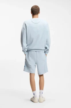 Cotton-blend sweatshirt with logo label