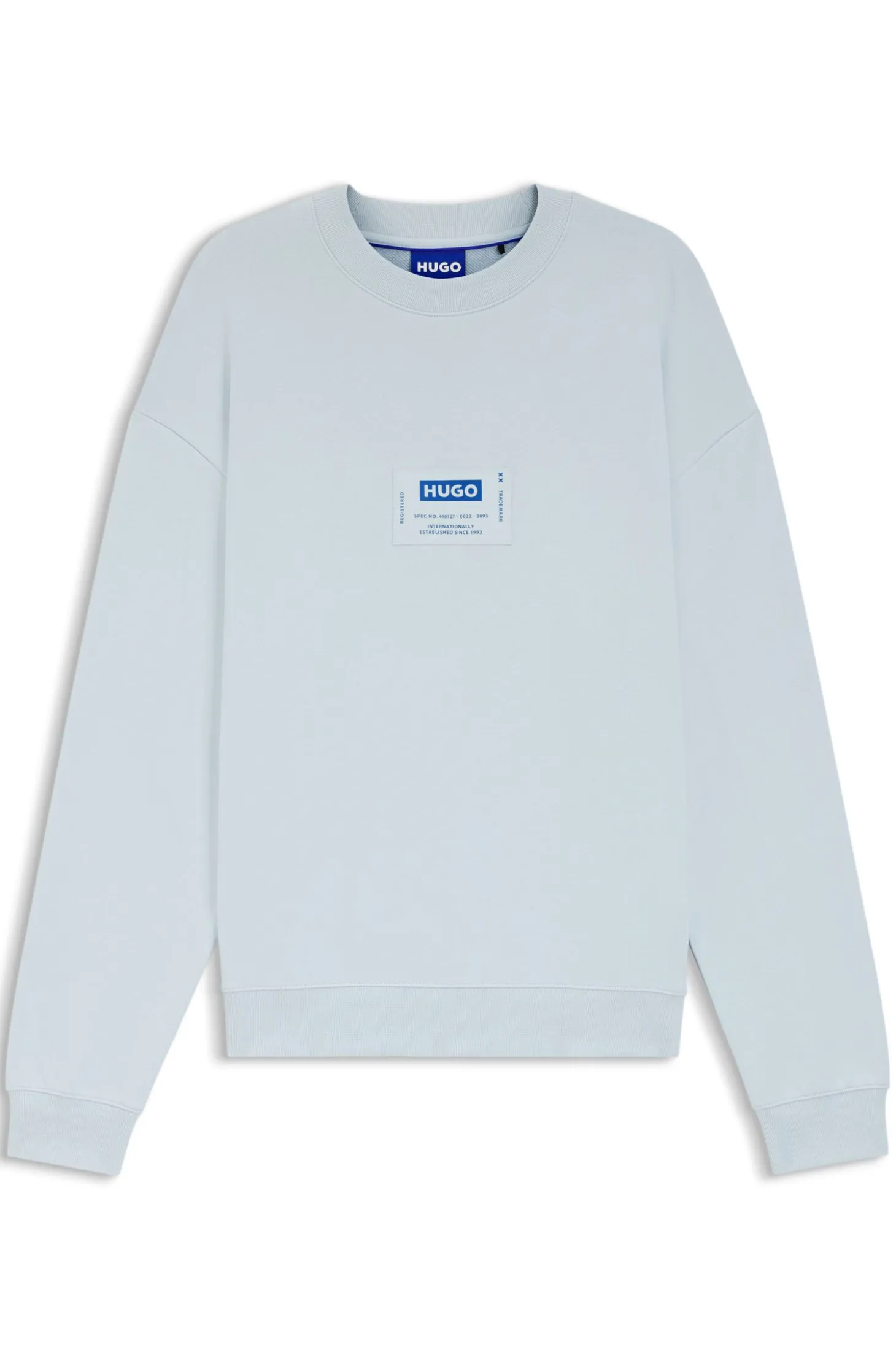 Cotton-blend sweatshirt with logo label