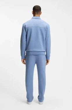 Cotton-blend sweatshirt with embroidered logo