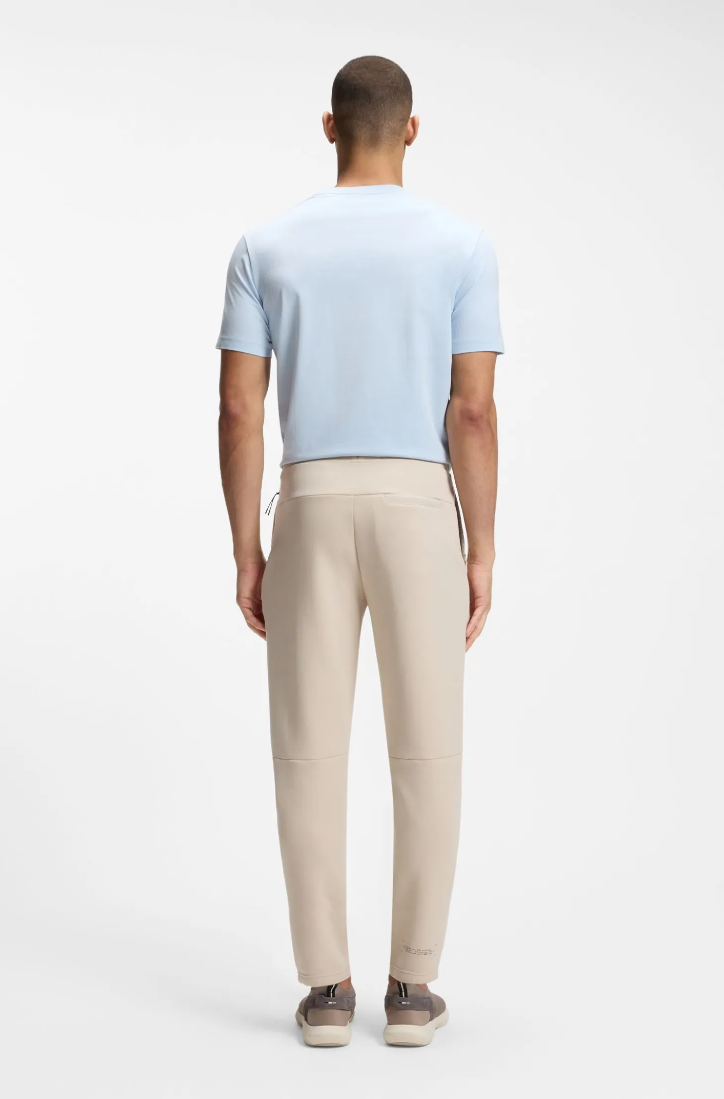 Cotton-blend tracksuit bottoms with reflective graphic