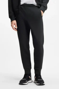 Cotton-blend tracksuit bottoms with embroidered logo