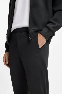 Cotton-blend tracksuit bottoms with embroidered logo