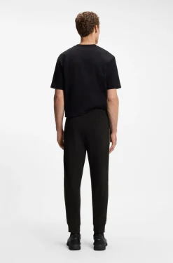 Cotton-blend tracksuit bottoms with piping details
