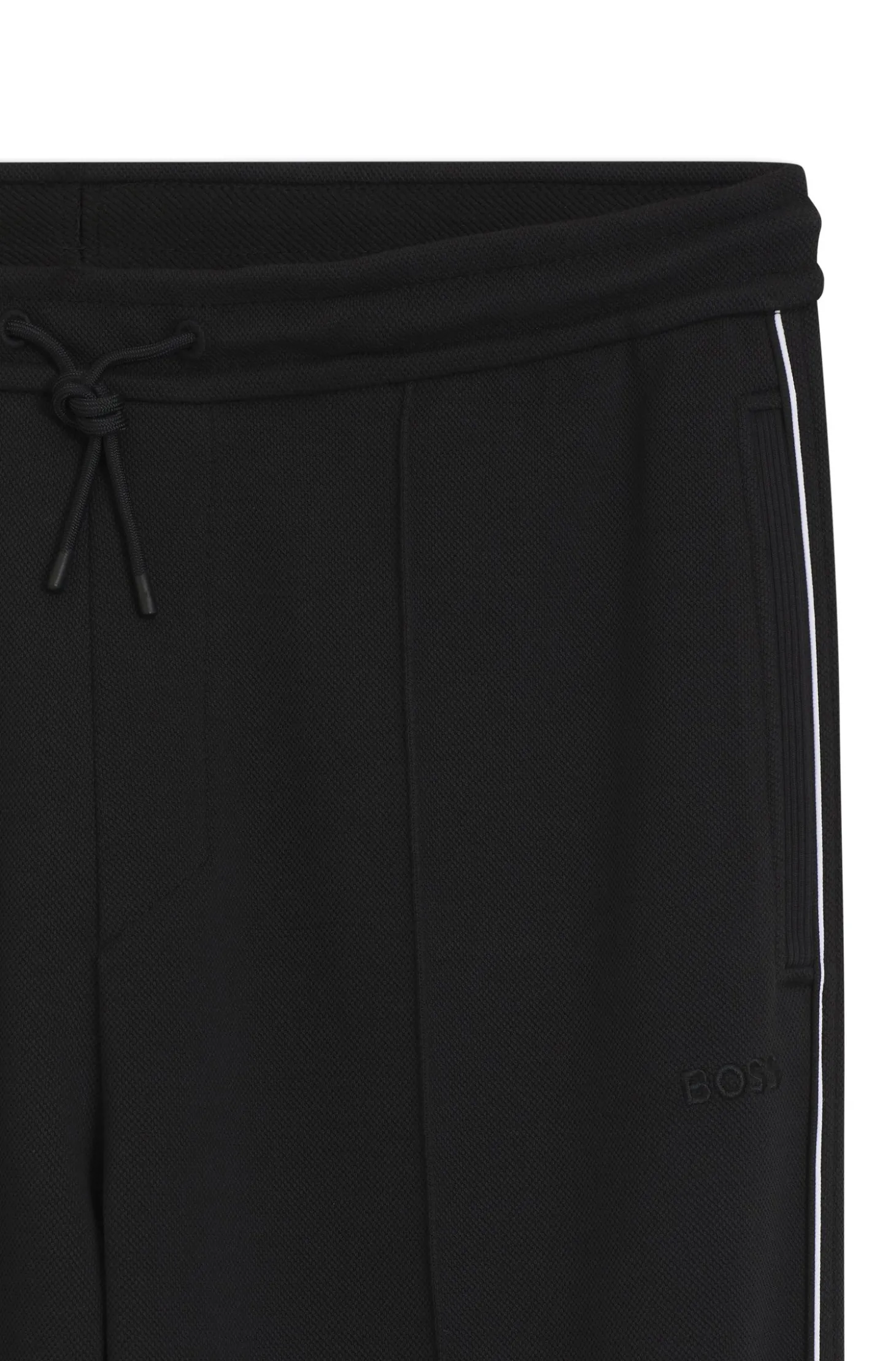 Cotton-blend tracksuit bottoms with piping details