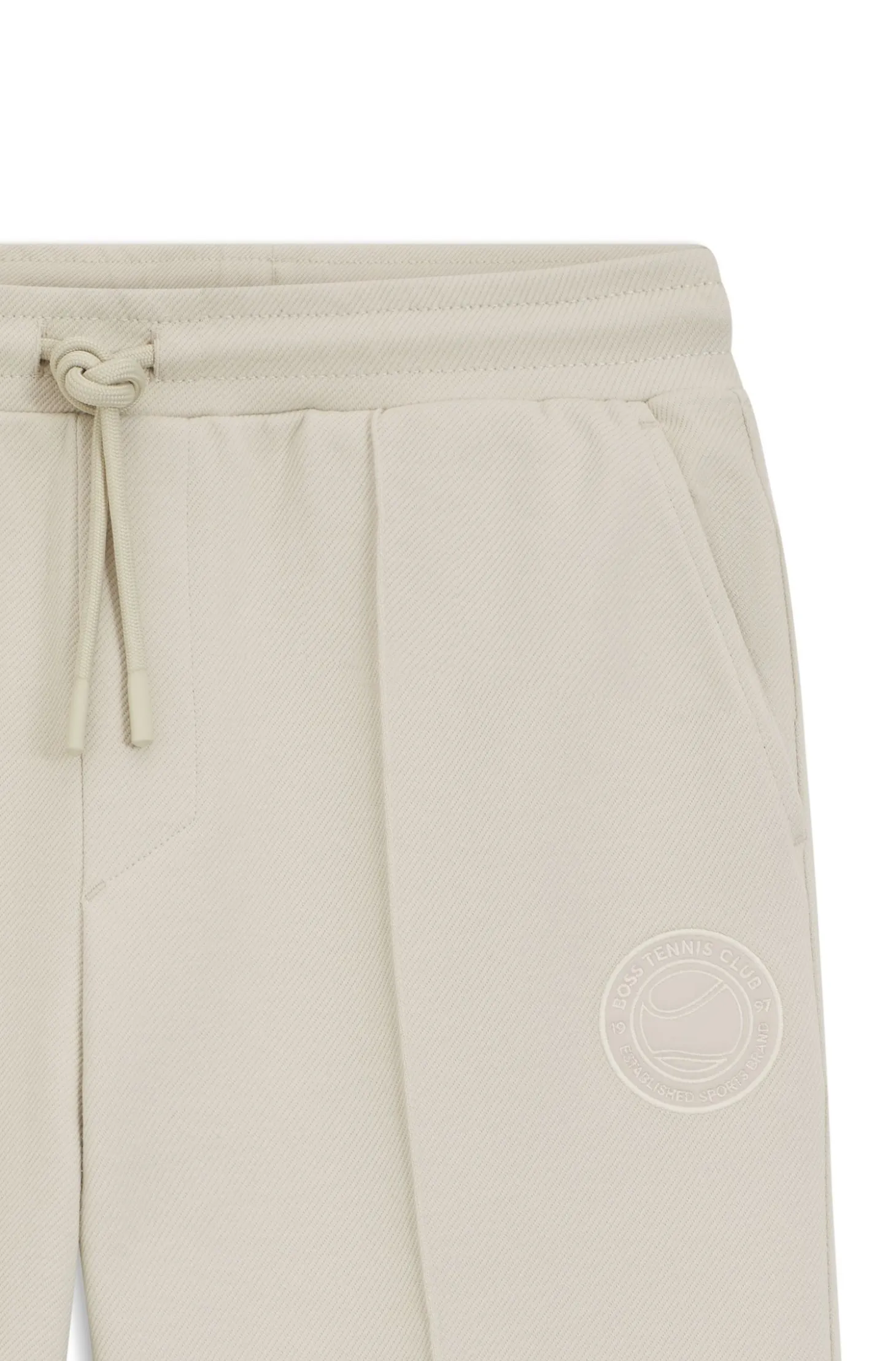 Cotton-blend tracksuit bottoms with tennis-themed logo